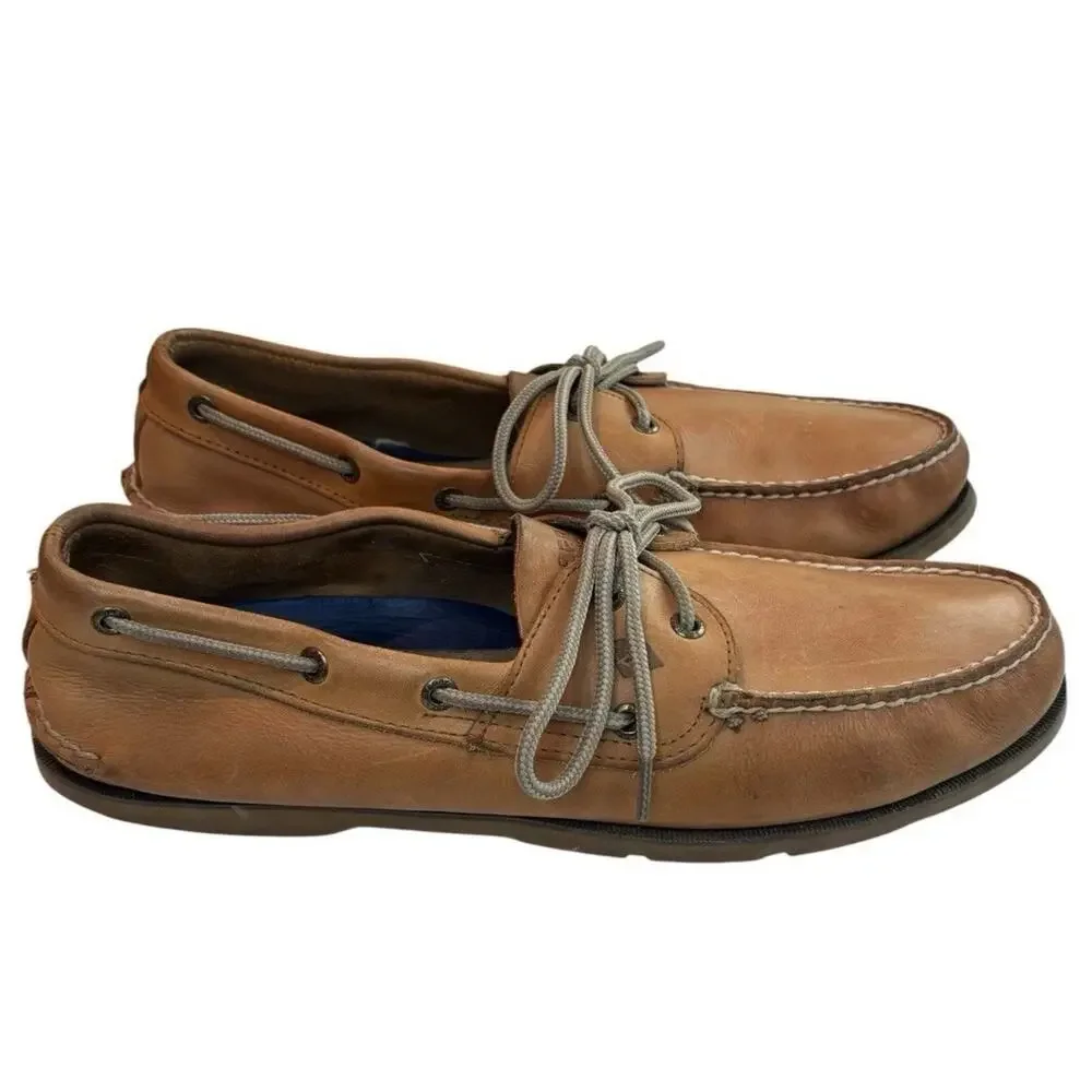 Sperry Top-Sider Authentic Original 2-Eye Boat Shoes Men’s 13M Tan Leather